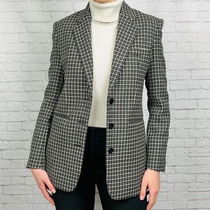 NWOT Helmut Lang Square Houndstooth Wool Blazer XS
